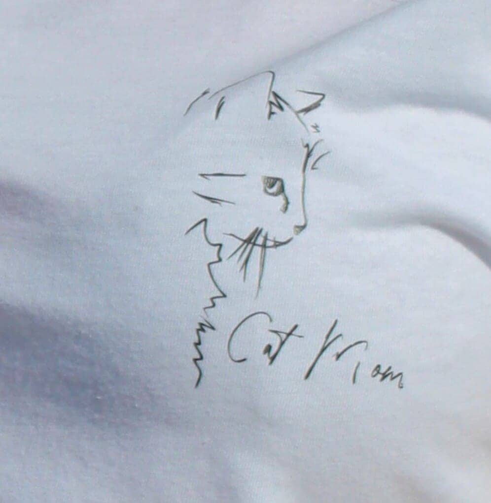 t shirt mit katze oder hunde silhouette