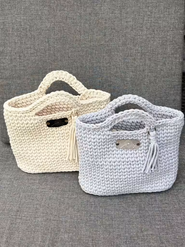 häckeltasche aus makramee