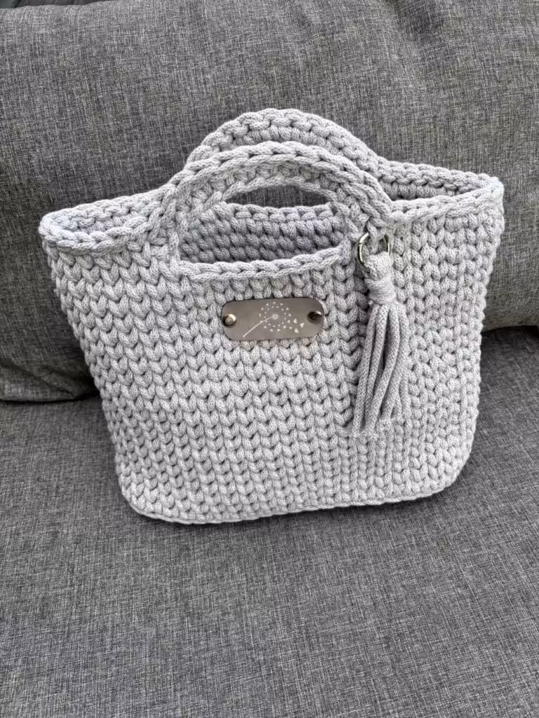 häckeltasche aus makramee